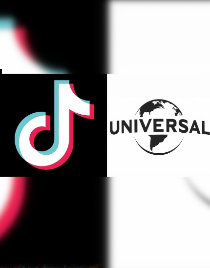 Logos da TikTok e Universal